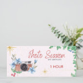 Feestdagen fotosessiebon, cadeaukaart (Staand voorkant)