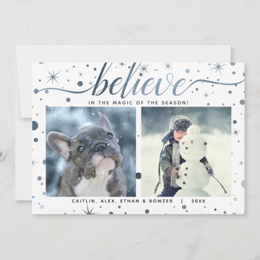 Feestdagen geloven in het Magic Matching Text Effe Feestdagenkaart (Voorkant)