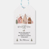 Feestdagen Gift Labels Boho Huizen gepersonaliseer Cadeaulabel (Voorkant)
