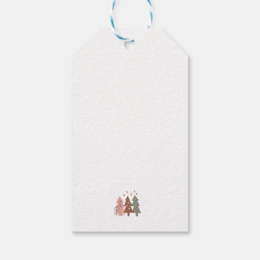Feestdagen Gift Labels Boho Huizen gepersonaliseer Cadeaulabel (Achterkant)