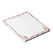 Feestdagen Gingerbrood Man Koekjes Gepersonaliseer Notitieblok (Schuin)