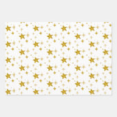 Feestdagen gouden sterren Glitter Sparkle Inpakpapier Vel (Voorkant)