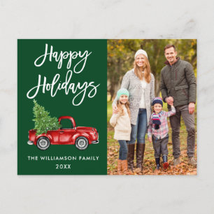 Feestdagen Groen  van Truck van het Manuscript van Briefkaart