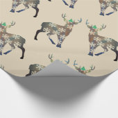 Feestdagen herten inpakpapier (Hoek)