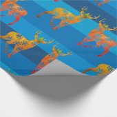 Feestdagen Herten Sneeuwvlokken Wrapping Papier (Hoek)