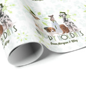 Feestdagen Honden uit de roomkerst Cadeaupapier (Rol Hoek)