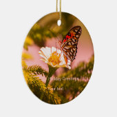 Feestdagen in de troepenvlieg en de kerstboom keramisch ornament (Rechts)