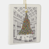 Feestdagen in de Walnootkamer bij Marshall Field Keramisch Ornament (Rechts)