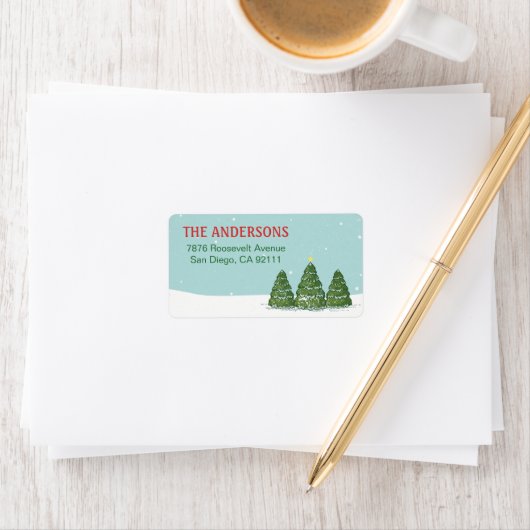 Feestdagen in de winter etiket (Insitu)