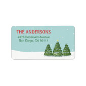 Feestdagen in de winter etiket (Voorkant)