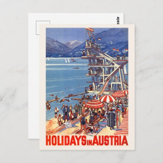 Feestdagen in Oostenrijk - gistposter 1933 Briefkaart (Voorkant / Achterkant)