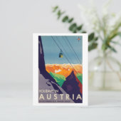  Feestdagen in Oostenrijk Gondola Lift Alps Briefkaart (Staand voorkant)