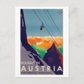  Feestdagen in Oostenrijk Gondola Lift Alps Briefkaart (Voorkant)