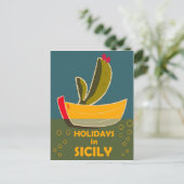 Feestdagen in Sicilië, Italië, oldtimers Briefkaart (Staand voorkant)