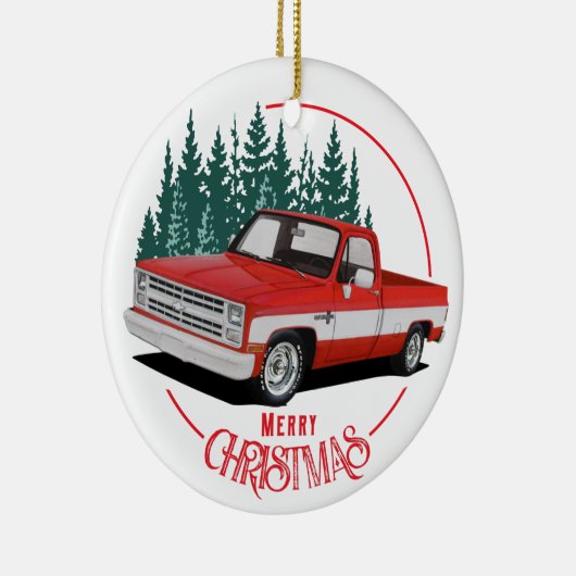 Feestdagen in vierkant lichaam keramisch ornament (Rechts)