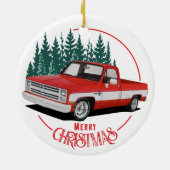 Feestdagen in vierkant lichaam keramisch ornament (Achterkant)