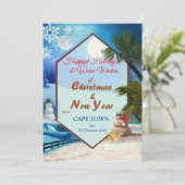 Feestdagen in winter en zomer kaart (Staand voorkant)