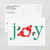 Feestdagen JOY (Atlas) Chiropractisch Briefkaart (Voorkant / Achterkant)