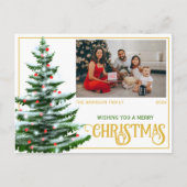 Feestdagen Kerstboom Familiefoto Briefkaart (Voorkant)
