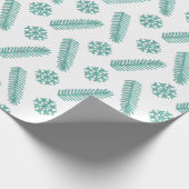 Feestdagen kerstboom Snowflakes White Tiffany Cadeaupapier (Hoek)