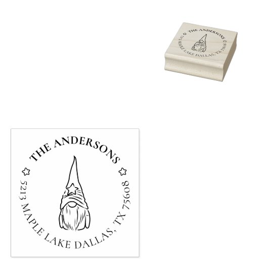 Feestdagen kerstgrint familieadres rubberstempel (Gestempeld)