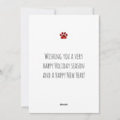 Feestdagen: Kerstmis in Bulldog Cute Dog Feestdagenkaart (Achterkant)