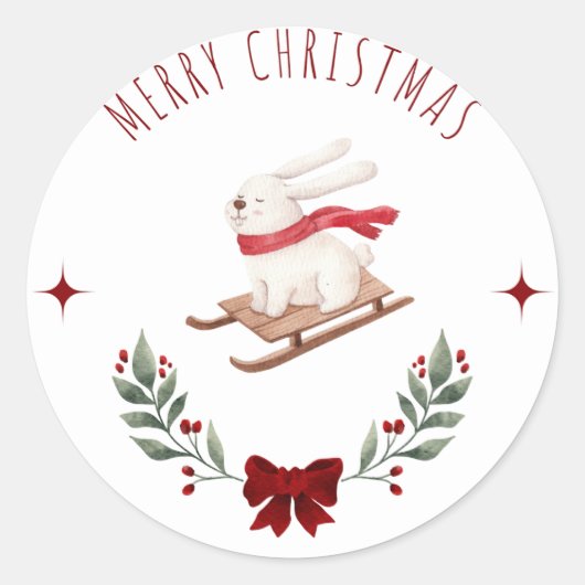 Feestdagen & Kerstmis Ronde Sticker (Voorkant)