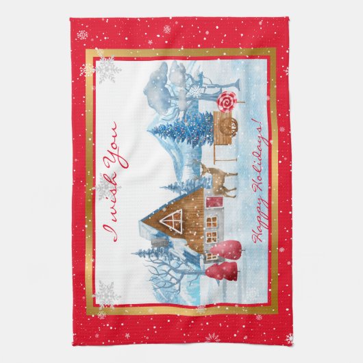 Feestdagen landschap aanpassen theedoek (Verticaal)