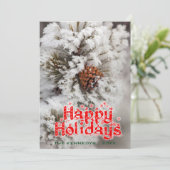 Feestdagen - Lodgepole Pine Cone bij Yellowstone Feestdagenkaart (Staand voorkant)