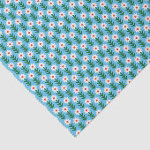 Feestdagen Madeliefjes Rood, Groen & Blauw Tissuepapier (Detail)