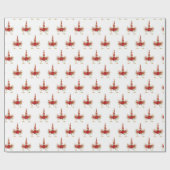 Feestdagen Merry Chrismas Unicorn Lashes White Gol Cadeaupapier (Vlak)