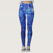 Feestdagen met blauw kerstmarineslauw leggings (Voorkant)