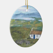 Feestdagen met de Ierse sierkerstboom Keramisch Ornament (Rechts)