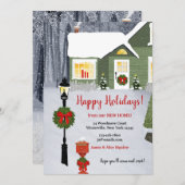 Feestdagen met een nieuwe thuiskaart feestdagenkaart (Voorkant / Achterkant)