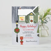 Feestdagen met een nieuwe thuiskaart feestdagenkaart (Staand voorkant)