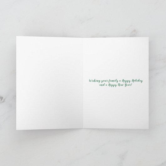 Feestdagen met een Painterly Green Kerstmis Kaart (Binnen)