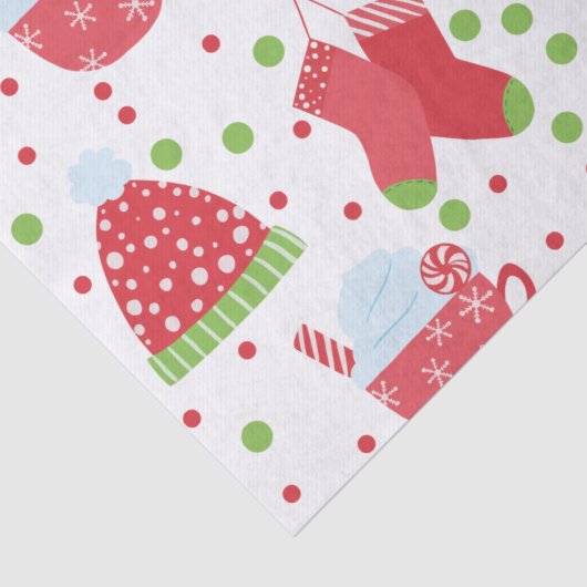 Feestdagen met een rooskleurig kerstvizier tissuepapier (Detail)