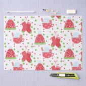 Feestdagen met een rooskleurig kerstvizier tissuepapier (Craft)