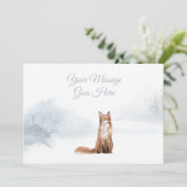 Feestdagen met elegante winterschrander feestdagenkaart (Staand voorkant)