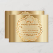 Feestdagen met gouden kerstdagen RSVP kaartje (Voorkant / Achterkant)