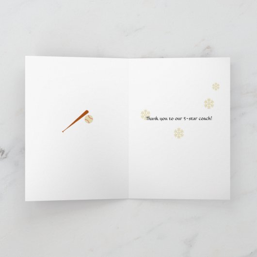 Feestdagen met honkbaltrainer kerstmis op maat (Binnen)