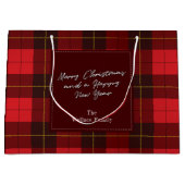 Feestdagen met kerstcadeaus Clan Wallace Tartan Groot Cadeauzakje (Voorkant)