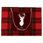 Feestdagen met kerstcadeaus Clan Wallace Tartan Groot Cadeauzakje (Achterkant)