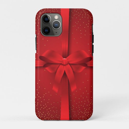 Feestdagen met kerstcadeaus voor Big Red Bow Case-Mate iPhone Case (Achterkant)