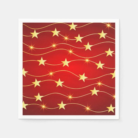 Feestdagen met kerstgouden sterren servet (Voorkant)