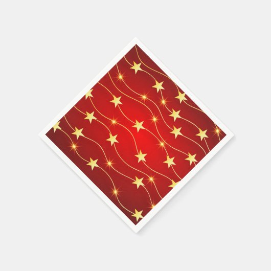 Feestdagen met kerstgouden sterren servet (Hoek)