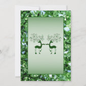 Feestdagen met kerstgroene rendiertiertrendy kaart (Achterkant)