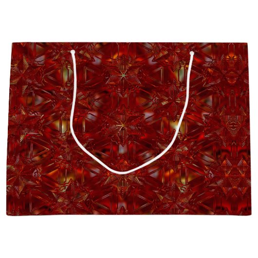 Feestdagen met kerstrode patroonluxe groot cadeauzakje (Voorkant)