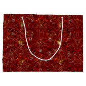 Feestdagen met kerstrode patroonluxe groot cadeauzakje (Achterkant)