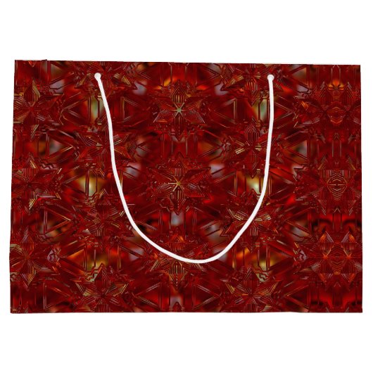 Feestdagen met kerstrode patroonluxe groot cadeauzakje (Achterkant)